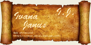 Ivana Janus vizit kartica